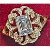 Image 1 : 10K YELLOW GOLD 2.8G LAB DIAMOND 1CT+ 0.08CT  RING (~SIZE 6)