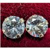 Image 1 : 14K YELLOW GOLD WHITE SAPPHIRE 0.8CT  EARRINGS
