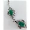 Image 2 : SILVER EMERALD 7.5" 2.5CT  BRACELET