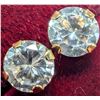 Image 1 : 14K YELLOW GOLD CZ 4.5MM  EARRINGS