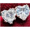 Image 1 : 14K WHITE GOLD CUBIC ZIRCONIA  EARRINGS