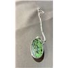 Image 2 : MOTTLED LAVENDER & DARK JADED STONE PENDANT