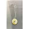 Image 2 : MOTTLED YELLOW AGATE DISC PENDANT