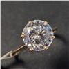 Image 2 : 10K YELLOW GOLD 2.29G LASER CUT WHITE MOISSANITE TEST LIKE DIAMOND LOOKS BETTER(2.42CT)  RING (~S...