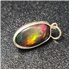Image 2 : 10K YELLOW GOLD ENHANCED BLACK OPAL (1.8CT)  PENDANT