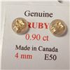 Image 2 : 14K YELLOW GOLD RUBY(0.9CT)  EARRINGS