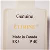 Image 2 : 14K WHITE GOLD CITRINE 5MM  PENDANT