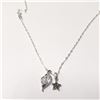 Image 2 : SILVER CZ AND MARCASITE  16"  NECKLACE