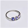 Image 2 : SILVER TANZANITE(1.2CT) RHODIUM PLATED  RING (~SIZE 6) (~WEIGHT 0.99G)