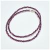 Image 2 : SILVER GARNET (31.9CT) BEADED NECKLACE (~LENGTH 16INCHES) (~WEIGHT 7.4G)