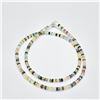 Image 1 : SILVER MULTI COLOUR GEM STONE(34.5CT) BEADED NECKLACE (~LENGTH 16INCHES) (~WEIGHT 7.79G)
