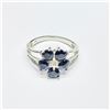 Image 2 : SILVER BLUE SAPPHIRE (2.7CT) RHODIUM PLATED RING (~SIZE 7) (~WEIGHT 3.05G)