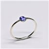 Image 1 : SILVER TANZANITE(0.45CT) RHODIUM PLATED RING (~SIZE 7) (~WEIGHT 1.06G)