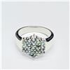 Image 2 : SILVER BLUE SAPPHIRE(2.9CT) RHODIUM PLATED RING (~SIZE 7) (~WEIGHT 5.84G)