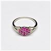 Image 2 : SILVER RUBY WHITE TOPAZ(0.3CT) RHODIUM PLATED RING (~SIZE 7) (~WEIGHT 1.79G)
