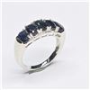 Image 1 : SILVER BLUE SAPPHIRE(2.9CT) RHODIUM PLATED RING (~SIZE 7)) (~WEIGHT 3.92G)