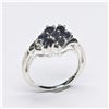 Image 1 : SILVER BLUE SAPPHIRE(1.35CT) RHODIUM PLATED RING (~SIZE 7) (~WEIGHT 2.81G)