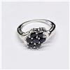 Image 2 : SILVER BLUE SAPPHIRE(1.35CT) RHODIUM PLATED RING (~SIZE 7) (~WEIGHT 2.81G)