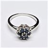 Image 2 : SILVER BLUE SAPPHIRE(0.3CT) RHODIUM PLATED RING (~SIZE 7) (~WEIGHT 2.75G)