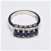 Image 2 : SILVER BLUE SAPPHIRE(1.45CT) RHODIUM PLATED RING (~SIZE 7) (~WEIGHT 3.32G)