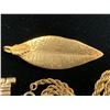 Image 2 : LOT OF 4 CHAINS, WATCH PIECES & FEATHER PENDANT