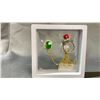 Image 2 : SPINACH GREEN JADEITE PENDANT & JAPANESE CORAL FLOWER RING