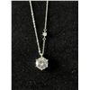 Image 2 : 925S 4.0 CARAT LAB-CREATED WHITE SAPPHIRE SOLITAIRE NECKLACE, MOUNTED IN 925 STERLING SILVER