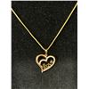 Image 1 : 18K GOLD PLATED LOVE HEART NECKLACE - 17" LONG