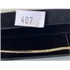 Image 1 : 18K GOLD PLATED 3.0MM ROUND BRILLIANT CUT TENNIS BRACELET - ADJUSTABLE 7.0" - 7.5" LONG