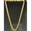 Image 1 : 14K GOLD PLATED 8.0MM DOUBLE CUBAN LINK NECKLACE - 19.5" LONG