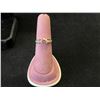 Image 2 : 18K GOLD PLATED 1.0 CARAT LAB-CREATED PINK SAPPHIRE RING WITH 3 SIDESTONES - SIZE 6.5