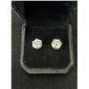 Image 1 : 925S 3.0 CARAT EACH MOISSANITE STUD EARRINGS, MOUNTED IN 925 STERLING SILVER WITH