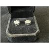 Image 2 : 925S 3.0 CARAT EACH MOISSANITE STUD EARRINGS, MOUNTED IN 925 STERLING SILVER WITH