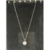 Image 2 : PLATINUM PLATED 1.0 CARAT CLUSTER LAB-CREATED ZIRCON NECKLACE - ADJUSTABLE 16" - 18.5" LONG