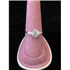 Image 2 : 925S 3.0 CARAT LAB-CREATED WHITE SAPPHIRE RING WITH PEAR CUT SIDESTONES - SIZE 8.5, MOUNTED IN