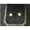 Image 1 : 14K GOLD PLATED 1.0 CARAT ROUND BRILLIANT CUT LAB-CREATED ZIRCON STUD EARRINGS