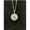 Image 1 : 925S 5.0 CARAT MOISSANITE SUNFLOWER NECKLACE, MOUNTED IN 925 STERLING SILVER WITH WHITE
