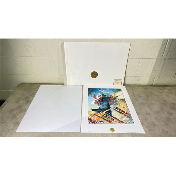 LEP (1910/2500) BY MICHAEL KALUTA TITLED "THE SHADOW-ABLAZE" 17" X 23"