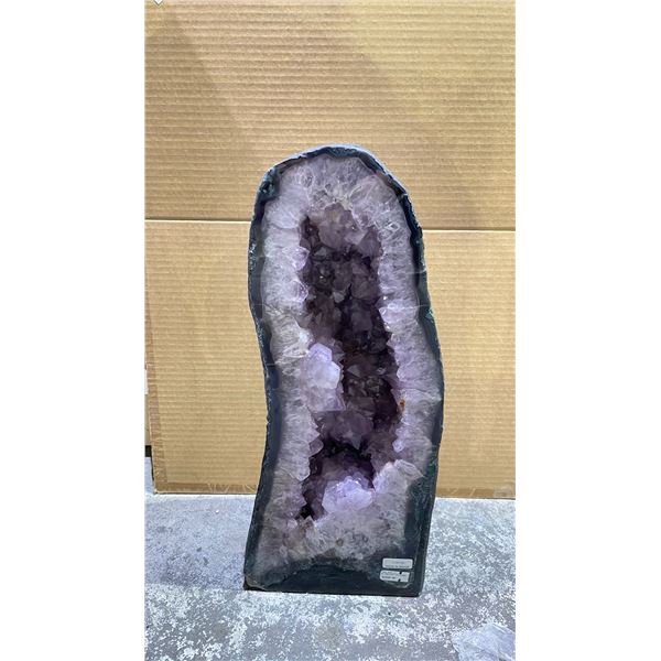 18" X 8" 17KG AMETHYST CATHEDRAL GEODE RETAIL $4500
