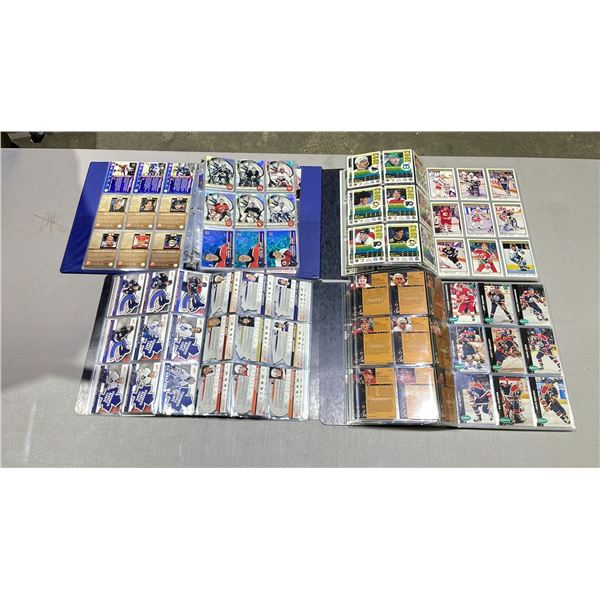 4 BINDERS OF ASSORTED HOCKEY CARDS