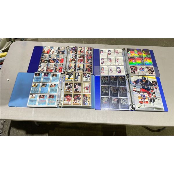 4 BINDERS OF ASSORTED HOCKEY CARDS