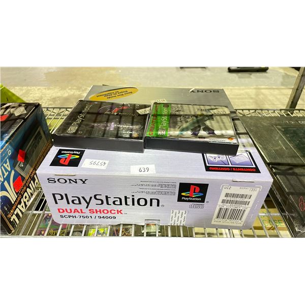 SONY PLAYSTATION DUAL SHOCK CONSOLE WITH 1 CONTROLLER, GRAN TURISMO & FINAL FANTASY VII