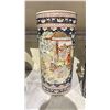 Image 2 : ARTIST SIGNED HAND PAINTED CHINESE VASE 18" TALL
