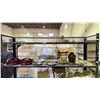 Image 1 : SHELF OF ASSORTED COLLECTIBLES INCLUDING; PLATES, HOURGLASS, MINI GONG & MORE
