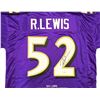 Image 2 : RAY LEWS SIGNED BALTIMORE RAVENS CAREER STAT JERSEY (BECKETT COA)