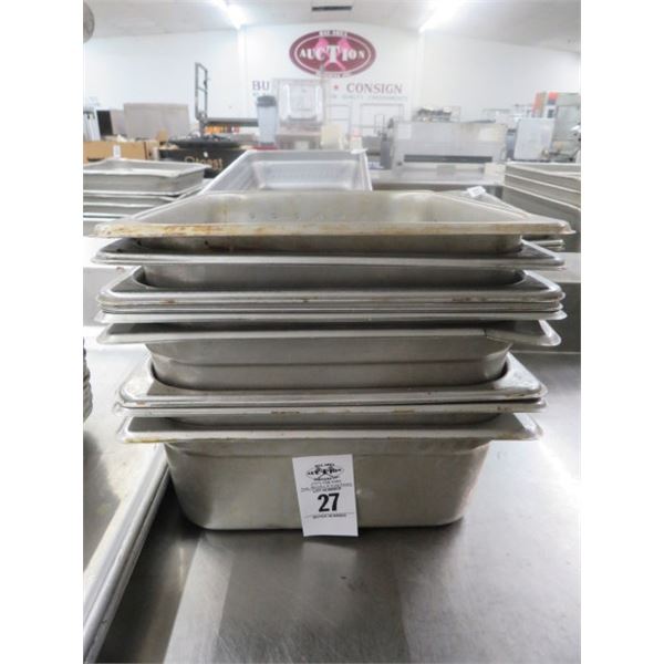 9- Half By 2"/4" Insert/Perf Pans - 9 X $