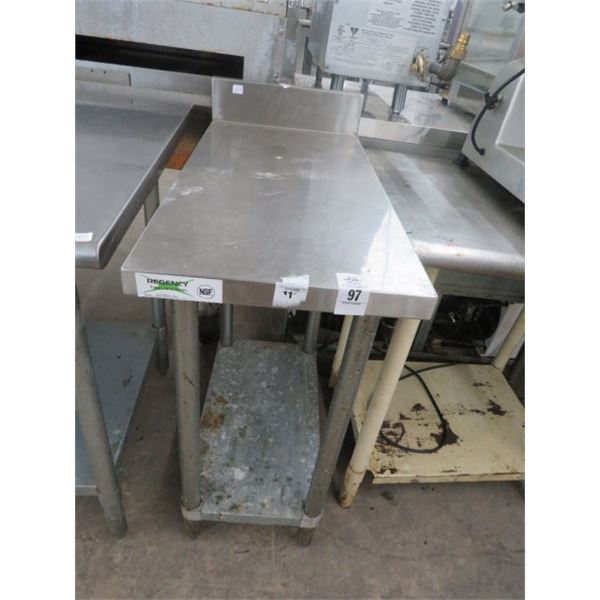 S/S 15"  X  30"  w/Backsplash and Undershelf