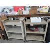 Image 1 : 2-Rubbermaid 3 Shelf Storage Cart -2 X $