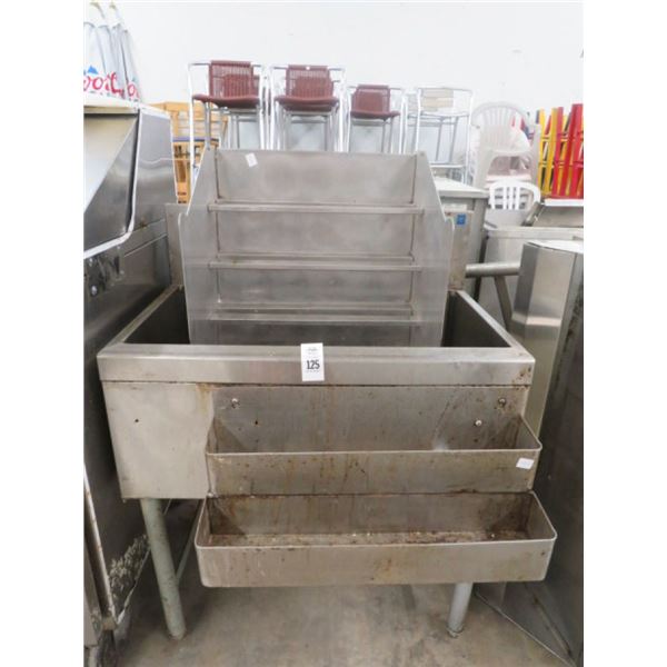 30" Ice Bin w/Double Speed Rail and Bottle Rack
