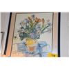 Image 2 : FRAMED PRINT, STILL LIFE, FLOWERS (25 1/2" X 31 1/2")